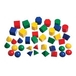 Edx Education Mini Geometric Solids Set – 40 Pieces for Math & STEM Learning